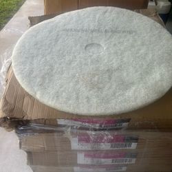 5- Boxes 3M Natural White Burnishing Pads #3300-1 Box ACS 27 In Burnishing Pads Jaguar