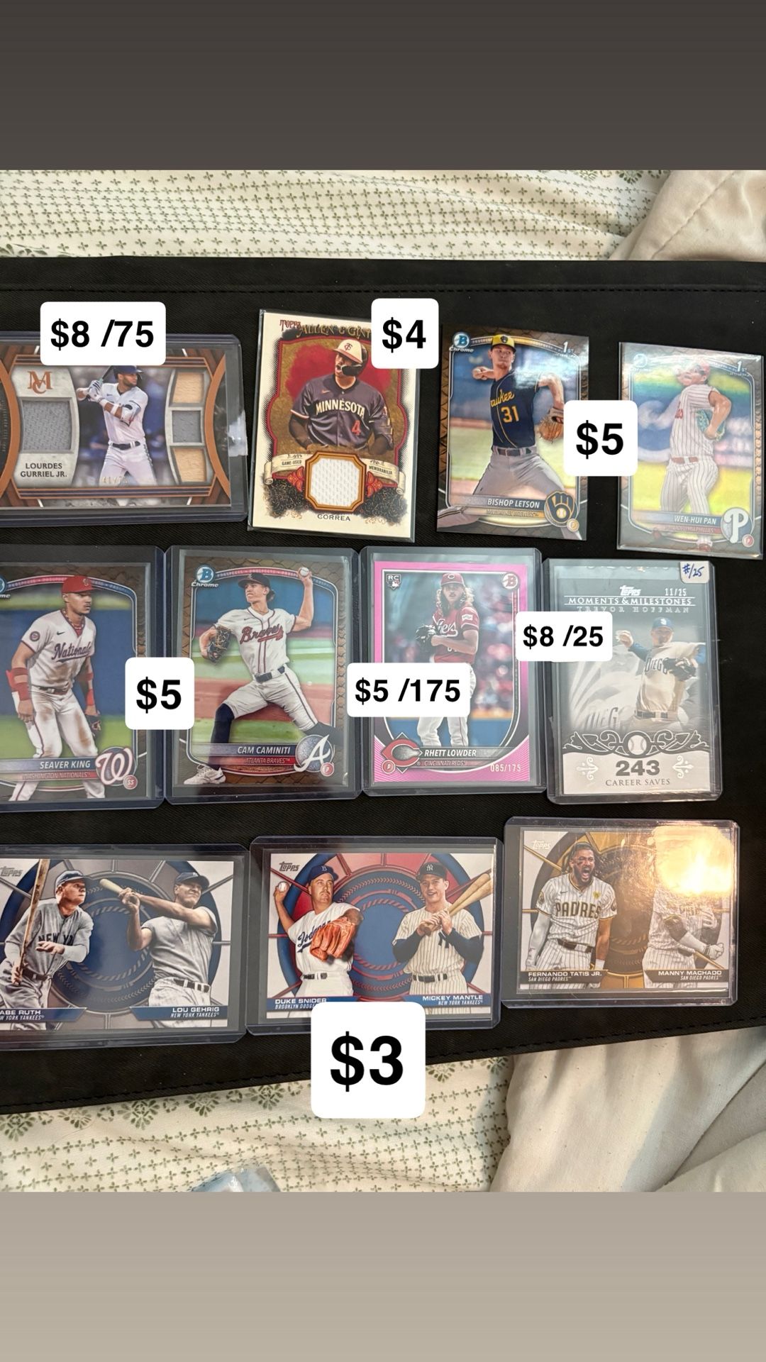 Baseball Cards - Numbered Inserts + More
