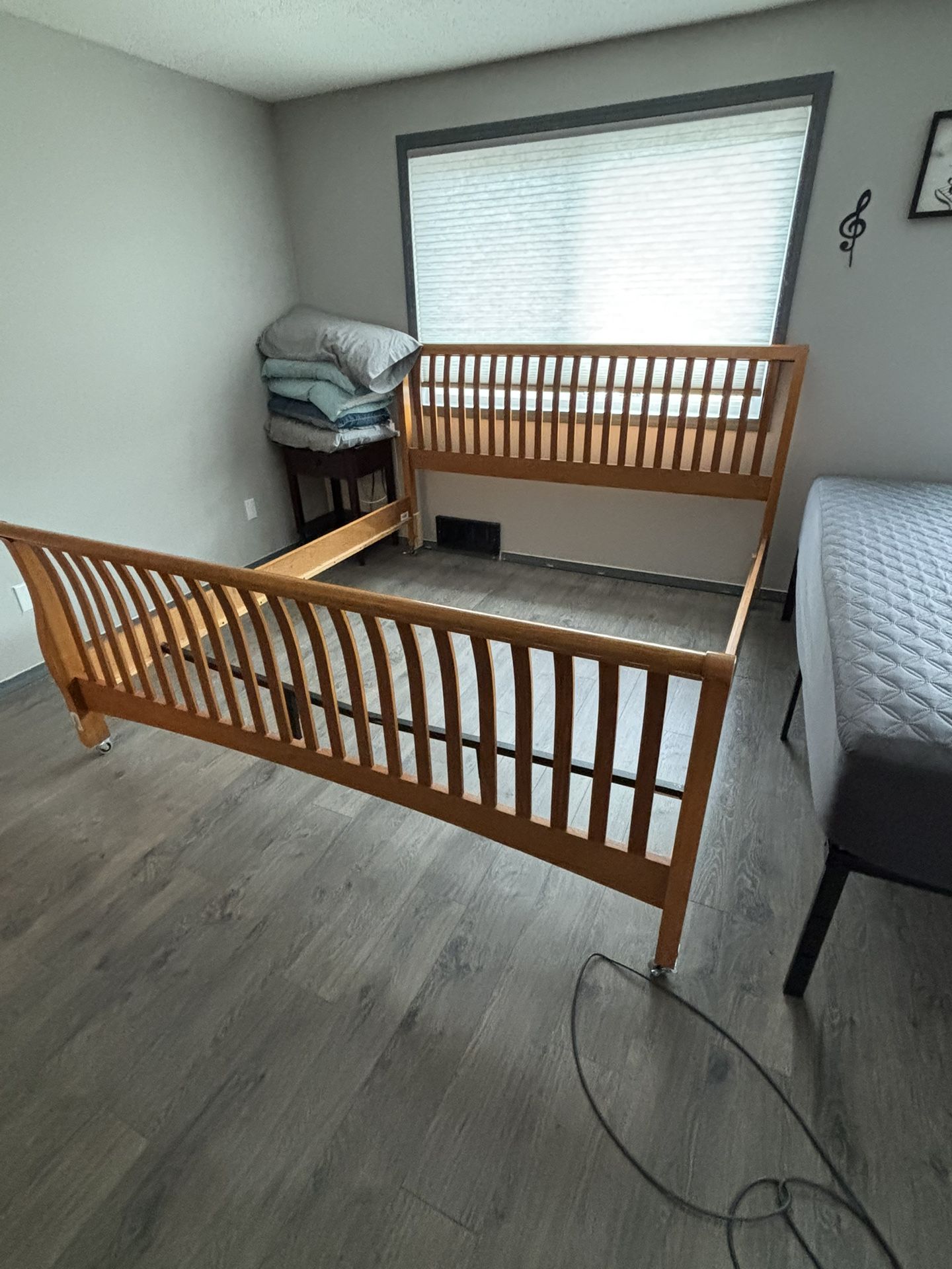 King Sleigh Bed Frame (solid wood)