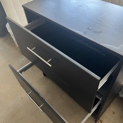 Large Black File Cabinet