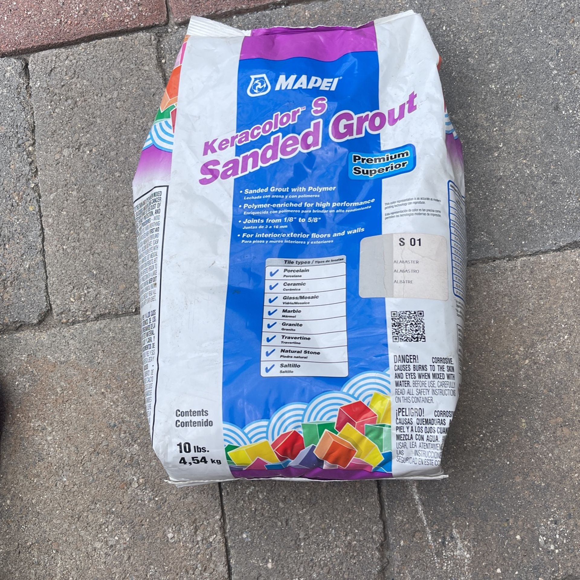 Keracolor Sanded Grout (color: Alabaster)