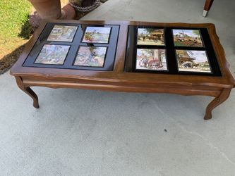 Solid wood coffee table