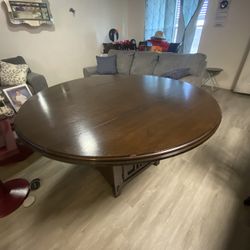 Mesa De Madera Redonda 
