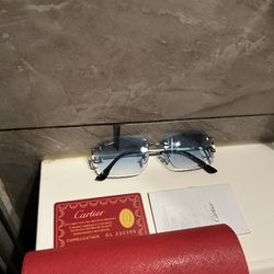 BABY  BLUE cartier glasses