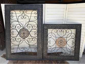 Metal Wall Art set 40x60" and 40" x40" both $55
