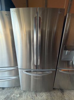 LG French Door Fridge – Stainless, Bottom Freezer, 33" wide