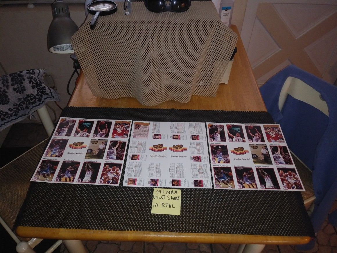 1991 NBA Uncut Sheet 10 Total Basketball.. Selling As A Bundle. All Sales Final.