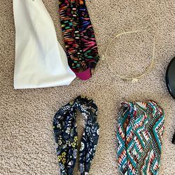 Variety Of Headbands, Hair Dryer Accessories, Hair Curlers, Beauty Bag