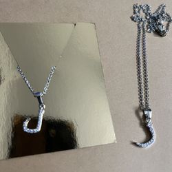 Arabic Initial Necklace With Stone Letter Z And L $12 Each 