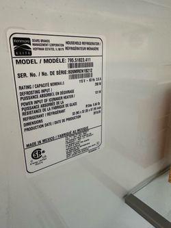 Kenmore Side by Side Refigerator (Sold for Parts)