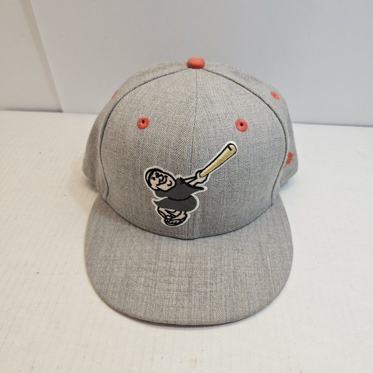 Rare San Diego Padres New Era 59FIFTY Fitted Hat 7 1/2 – Cooperstown Collection – Grey & Orange – Retro MLB Cap