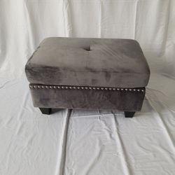 Ottoman Grey Velvet