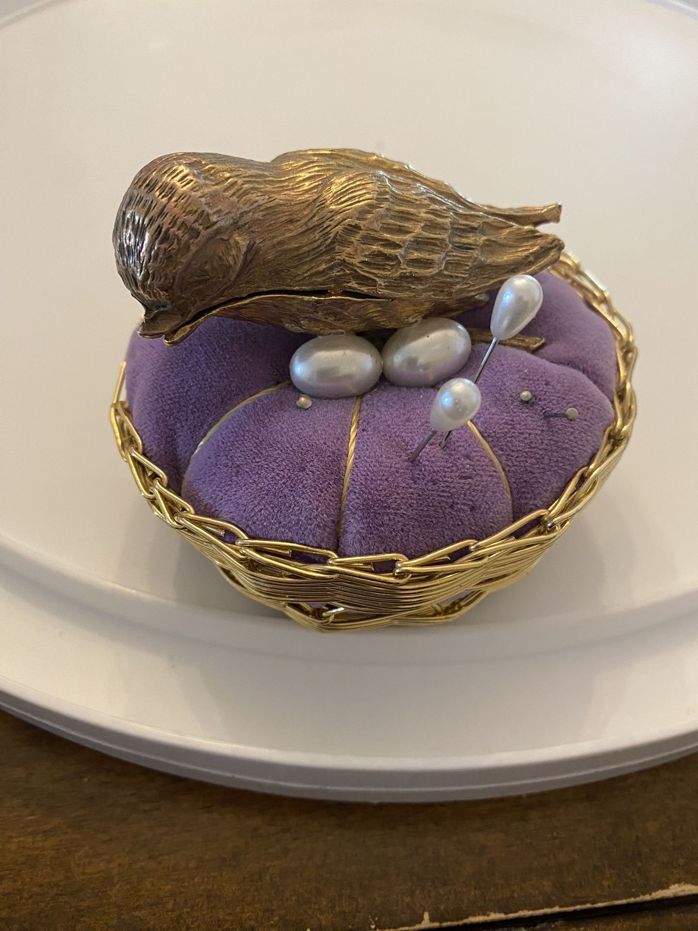 Vintage Bird Pin Cushion (Sewing)