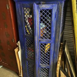 Blue Cabinet - Three Shelves - $75