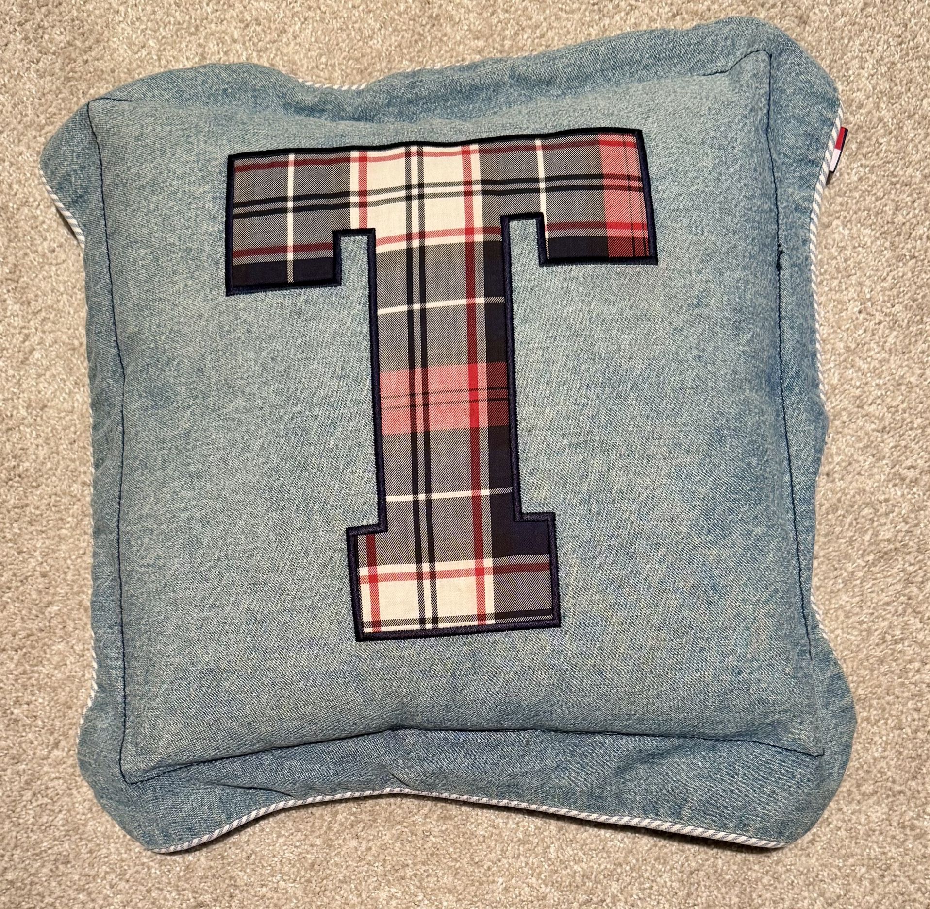 Tommy Hilfiger denim decorative pillow