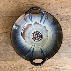 Bill Campbell Large Ceramic Pottery Plate / Platter 17x17 inches