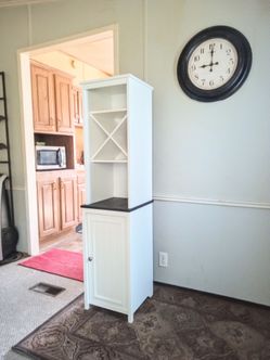 TALL BATHROOM STORAGE CABINET WITH SHELVES