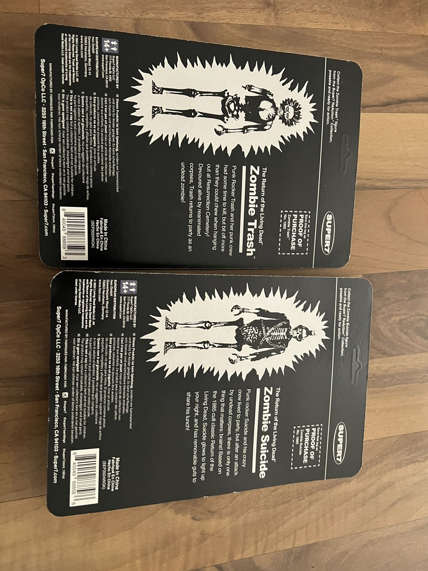 Super 7 return of the living dead zombie figures in box brand new