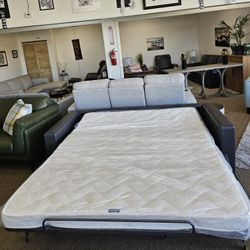Italian Leather Sofa Bed  - Shevrin 