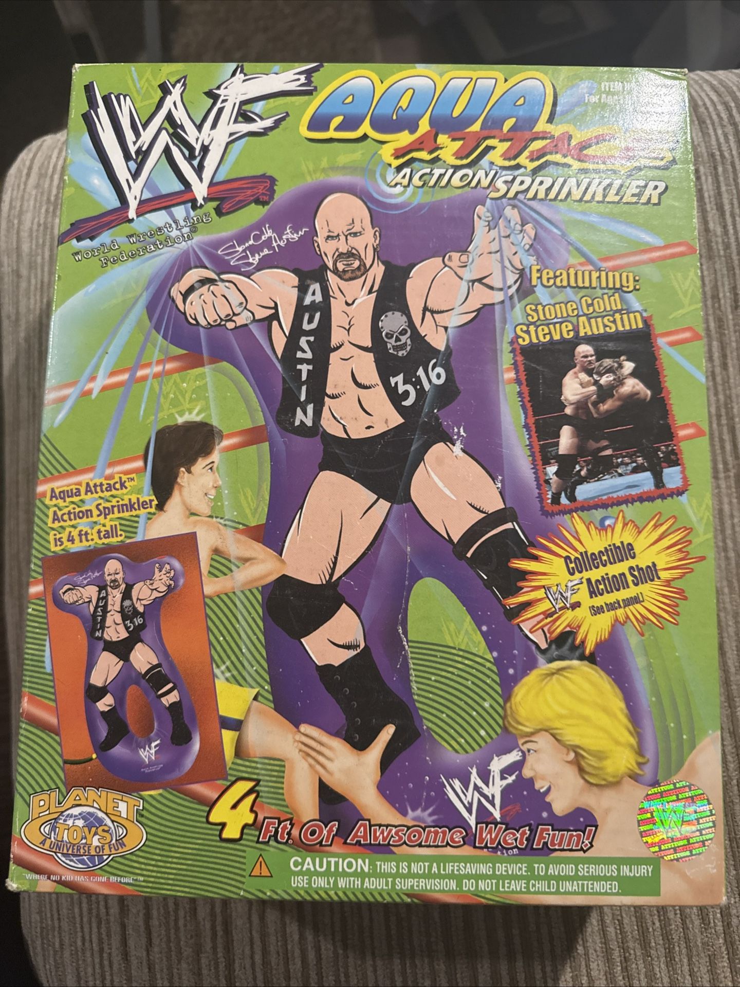 Stone Cold Steve Austin Aqua Attack Sprinkler ‘4 Tall (Ultra Rare/Never Opened)