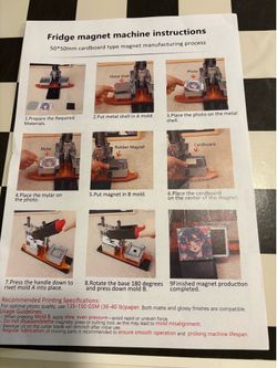 Fridge magnet machine/papercutter with accessories