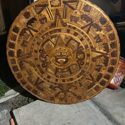 Aztec Wooden Sun/calender 