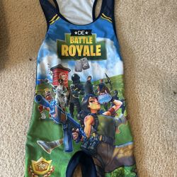Fortnite Wrestling Singlet (Youth M) Used Once 