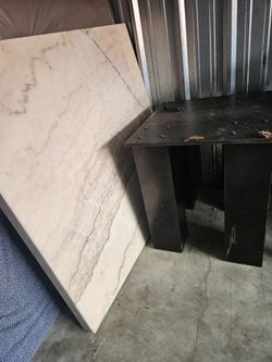 Heavy Duty Table w/ Real Marble Top