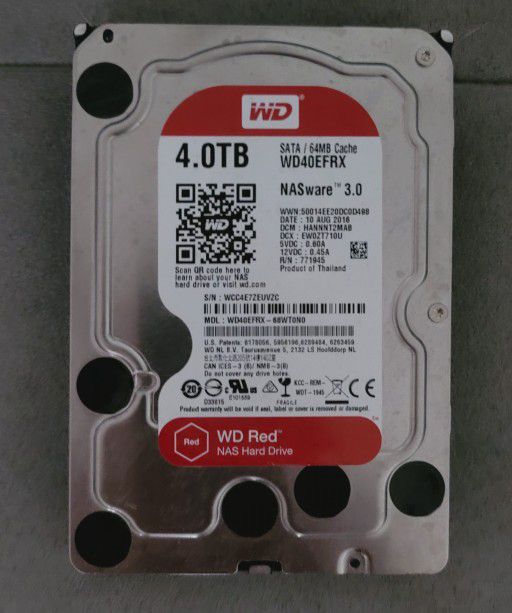 2 Western Digital 4TB WD Red Plus NAS Internal Hard Drives HDD