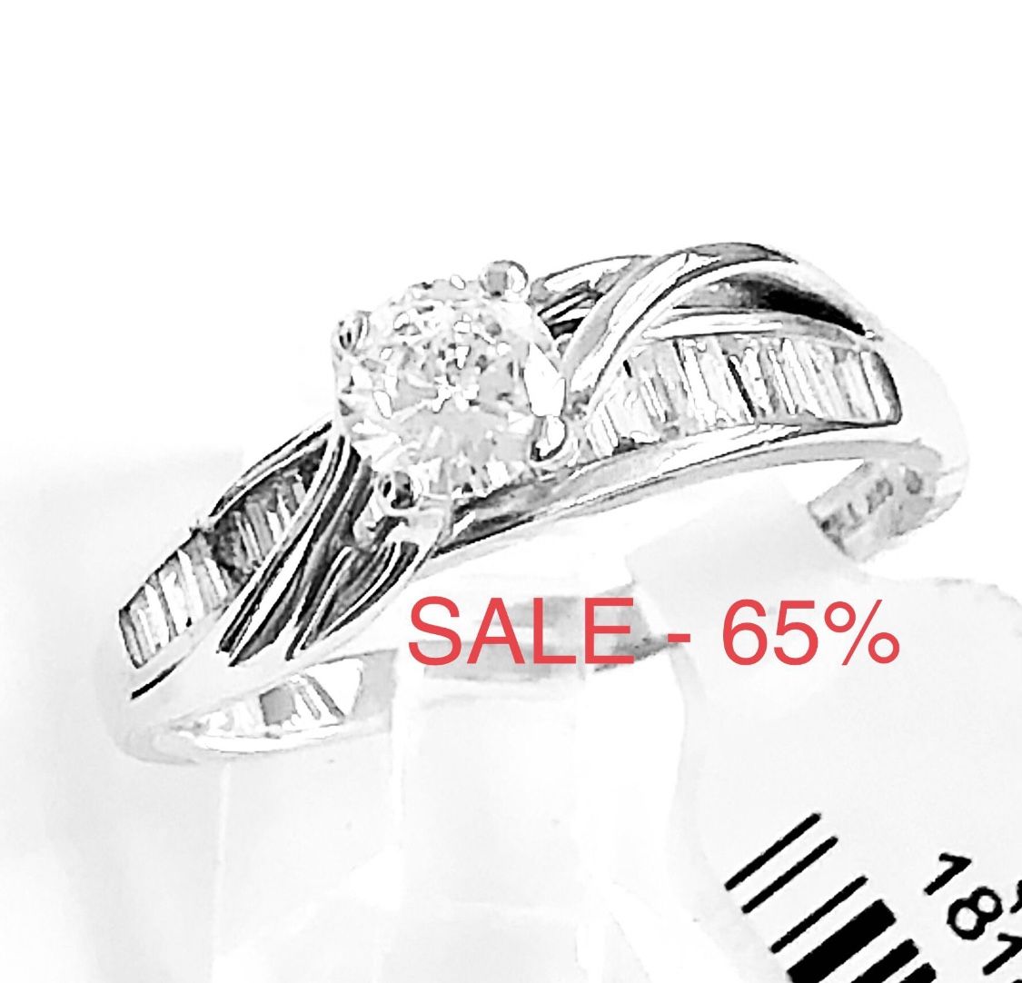 Engagement and Wedding Ring in ONE Diamond Ring 1.40 Carats NATURAL DIAMONDS โค๏ธ Christmas ๐ SALE -65% APPRAISED BY GEMOLOGICAL INSTITUTE NEW YORK