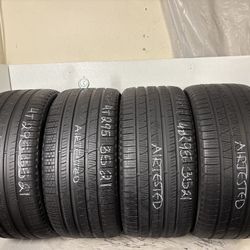 Set 4 Tires 295 35 21 Pirelli Scorpion Verde As No Repairs