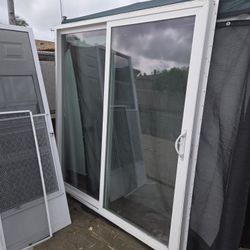 Puerta Corredisa Para Patio De Vinyl  71x80