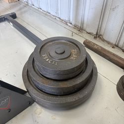 Olympic Plates And Rusty Barbell