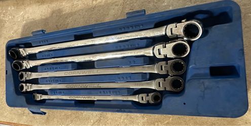 Cornwell Long reversible ratcheting box wrench set 8mm - 19mm