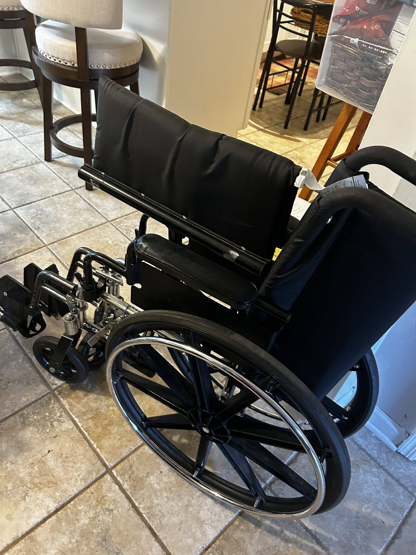 Wheelchair- Invacare 9000XT Wheelchair With A 18” Seat Width + Footrests + Flip Back Armrests