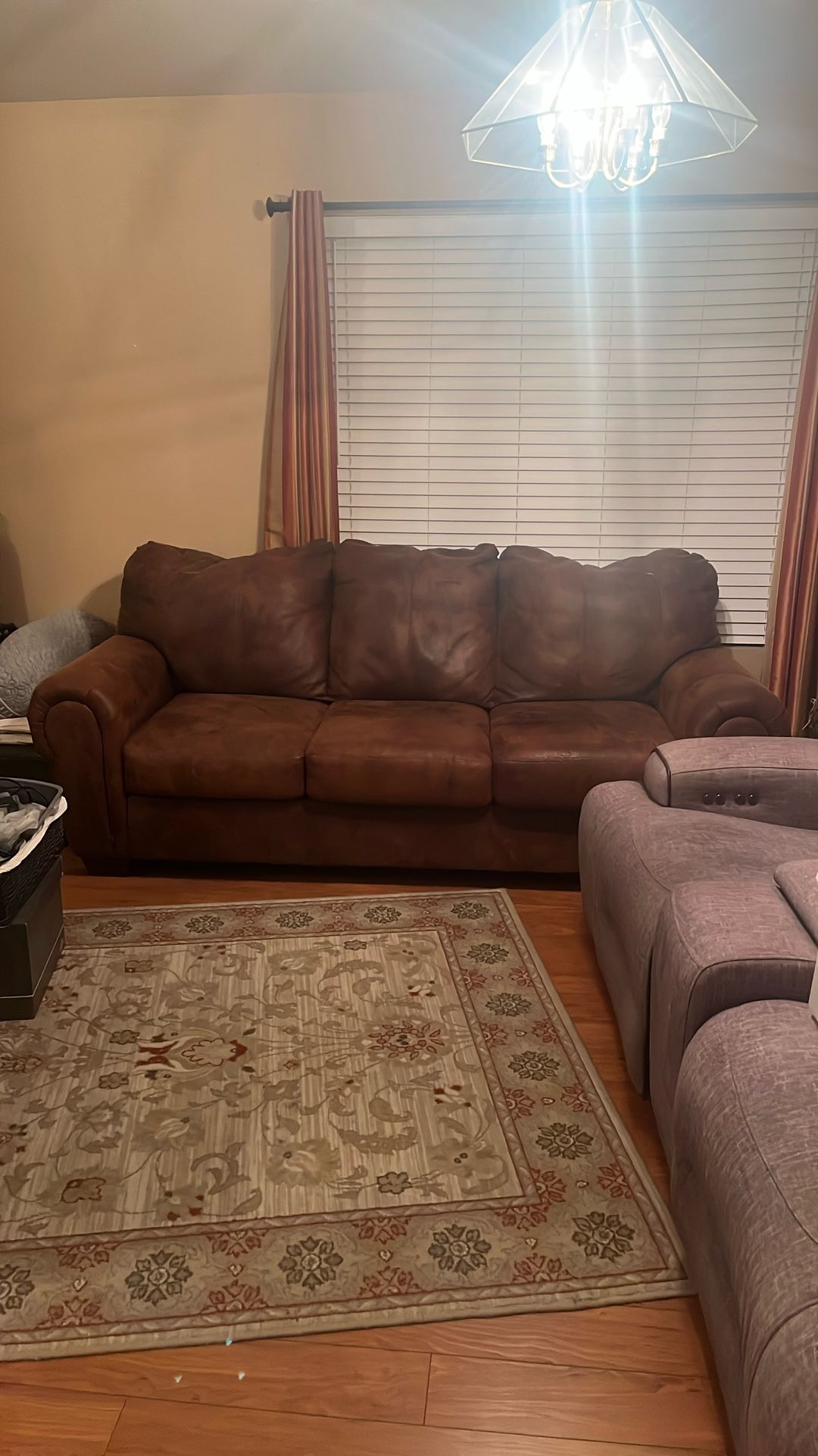 Rustic Leather Couch