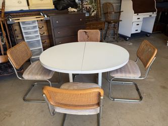 Walter Abash Oval Table And  4 CESCA. CHAIRS 