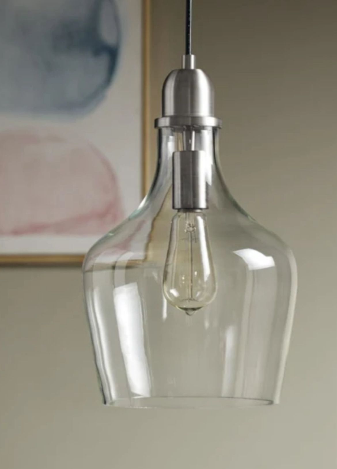 5 Glass Hanging Lamps For Sale