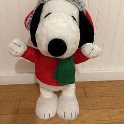 Snoopy Standing Plush Winter Christmas 