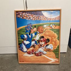 1995 Disney baseball action print