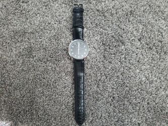 Black Crocodile Strap Watch