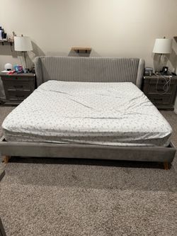 FREE Novogratz King Bed Frame + King Mattress (Must Take Both!)