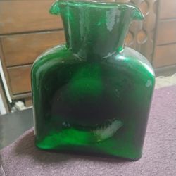1 / 6
Blenko Emerald Green Glass Water Bottle
