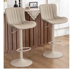 Adjustable Bar Stools WHITE base 