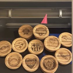 NFL Beer Coasters Or Decor 