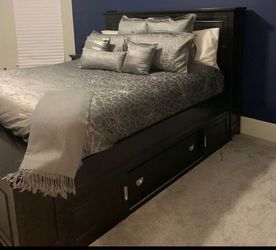 King Bedroom Frame, Mattress and 1 Dresser