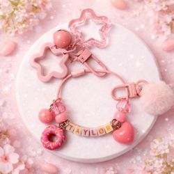 ✨ Personalized Name Charm Keychain ✨  Make your keys or bags extra cute with our custom name keychains! 💖 Each piece is handmade with adorable charms
