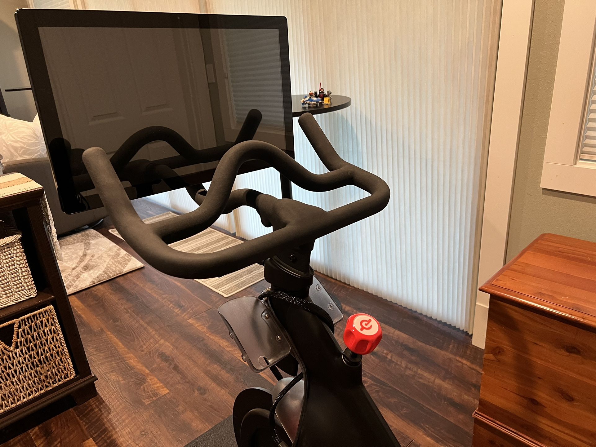 Peloton Bike With Screen w/ Matt and Shoes