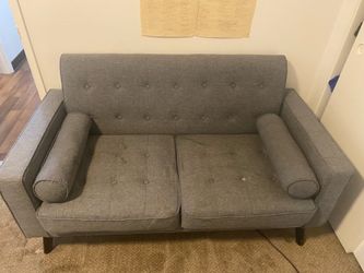 Small gray couch/loveseat