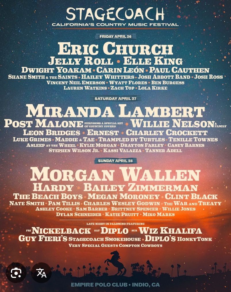 Stagecoach Country Music Festival 2025 3-day GA Ticket